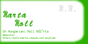 marta moll business card